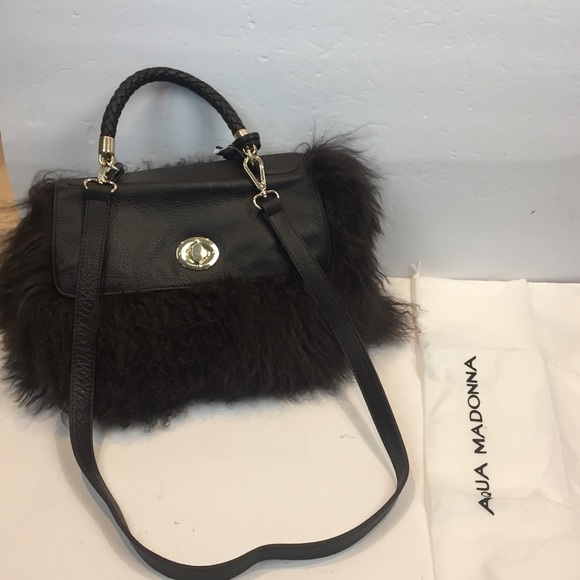 aqua madonna fur purse